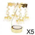 thumbnail image 1 of 5 Candelabros Giratorios Para Luz De Té De Navidad, Candelabros De Metal Para Decoración Del Hogar De Navidad, Alce, 1 of 8