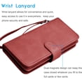 thumbnail image 6 of Tekcoo for 2019 iPhone 11, 11 Pro, 11 Pro Max Case Wallet, Luxury ID Cash Credit Card Slots Holder Carrying Pouch Folio Flip PU Leather Cover [Detachable Magnetic Hard Case] Lanyard - Wine Red, 6 of 6