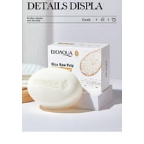 Hauiodp Rice Pulp Soap Bath Wash Face Bath Oil Hand Soap