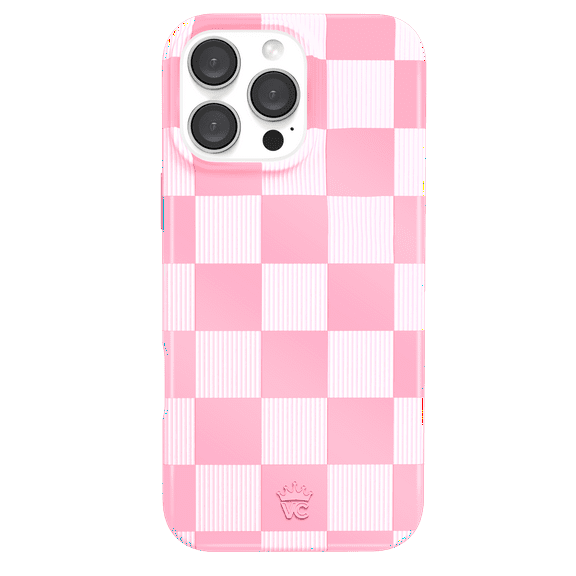 VELVET CAVIAR for iPhone 16 Pro Max Case Pink Checkered - Compatible with MagSafe - Cute Protective Cases for Women for Women - Pink White Checkerboard