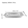 thumbnail image 2 of 12.6" x 10.5" Aluminio Papel Sartenes, 81oz Desechables Bandejas Contenedores para Cocina Asar Hornear Cocinar 8uds, 2 of 5