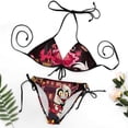 thumbnail image 4 of Hazbin Hotel Women Bikini Set Sexy Two Pieces Halter String Swimsuit Triangle Briefs Tie Side Bottom, 4 of 7