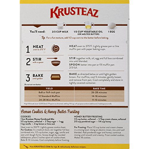 Krusteaz Cornbread & Muffin Mix, Honey - 15 oz
