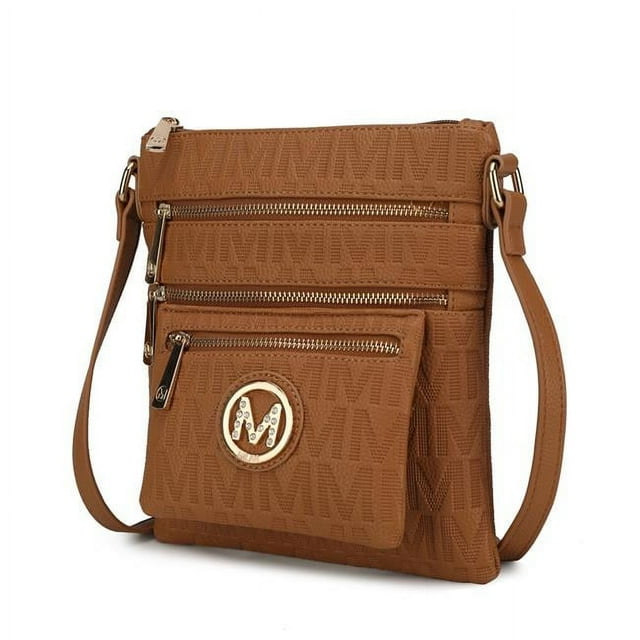 MKF Collection by Mia K. MKF-PU7762TN Jessy M Signature Crossbody Bag