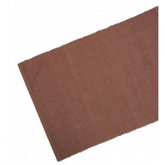 13 x 54 in. Ribbed Table Runner, Spice Brown
