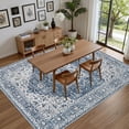 thumbnail image 4 of Area Rugs 10x14 Living Room Rug: Washable Rug Soft Vintage Boho Medallion Carpet Indoor Floor Non-Slip Stain Resistant Large Carpets for Bedroom Dining Room Farmhouse Nursery Home Office Blue, 4 of 18