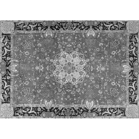 Ahgly Company Indoor Rectangle Persian Gray Traditional Area Rugs, 4' x 6'