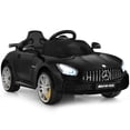 thumbnail image 2 of Patiojoy 12V Kids Ride On Car Licensed Mercedes-Benz GTR Battery Powered Electric Vehicle Kids Car with Remote Control Black, 2 of 8