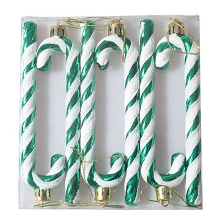 

ZPAQI Xmas Pendant for Festive Holiday Twisted Crutch Candy Canes Plastic Candy Canes