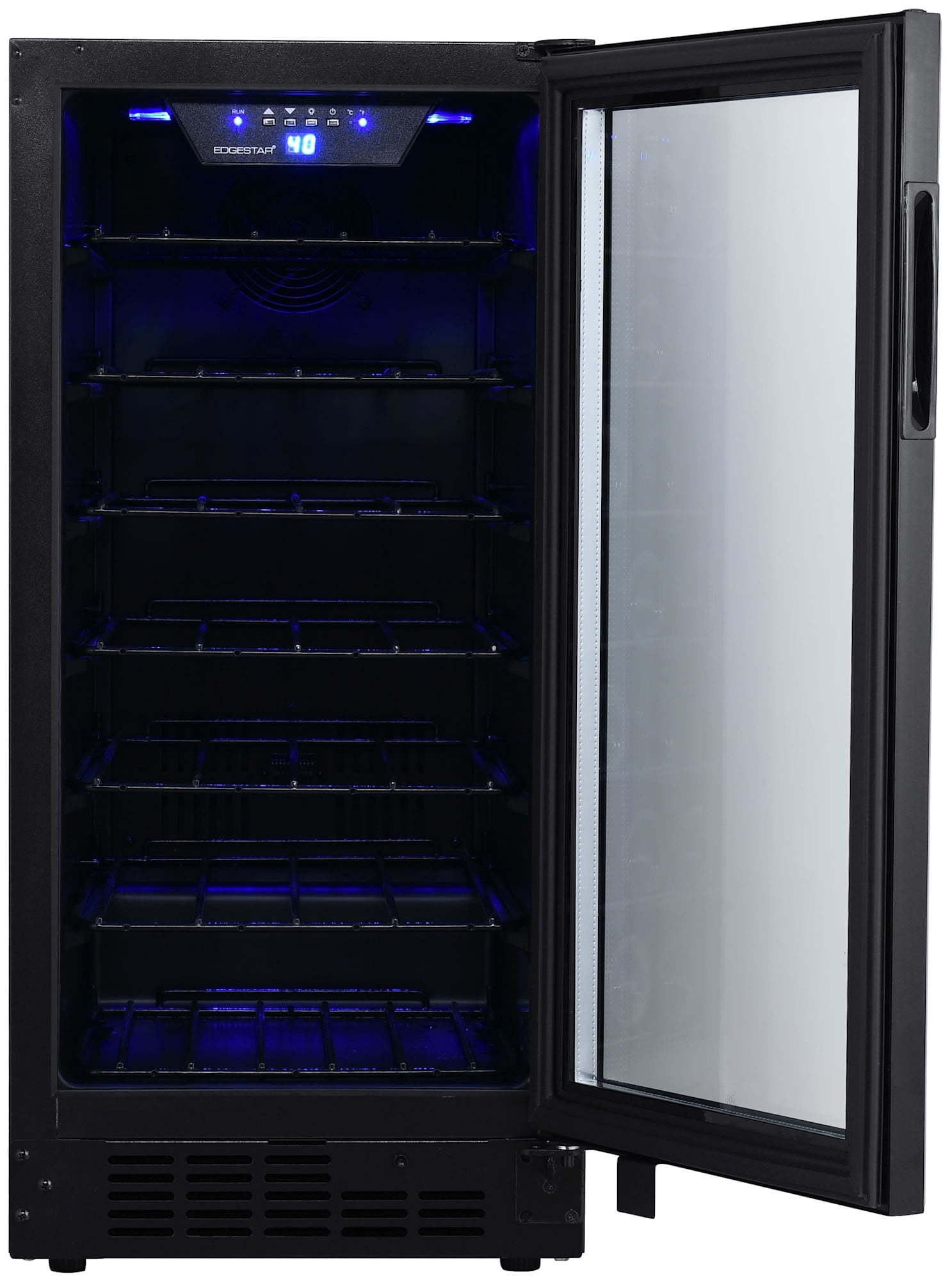 Edgestar Bwr301bl 15" Wide 25 Bottle Built-In Single Zone Wine Cooler - Black