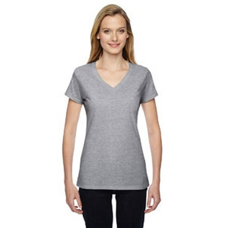 47 Ladies Tee - Fruit of the Loom Ladies' 4.7 oz. Sofspun® Jersey Junior V-Neck T-Shirt