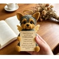 thumbnail image 2 of Handmade Crochet Yorkshire Terrier Angel Figurine – Emotional Support Keepsake with Halo & Wings, Memorial Gift for Pet Lovers (8cm Tall), 2 of 5