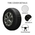 thumbnail image 4 of Kll Dinosaur Skeleton Seamless Grunge Pattern Tire Cover,Universal Wheel Tire Cover For Trailer, Rv, Suv, Truck,Camper And Many Vehicle,(17 Inch), 4 of 7