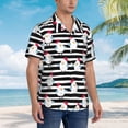 thumbnail image 2 of KLL Men's Hawaiian Shirt Short Sleeve Button Down Beach Shirts-Cute Chicken, 2 of 5