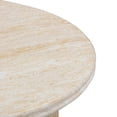 thumbnail image 4 of TOV Furniture Amora Faux Travertine Indoor/Outdoor 26 inch Round Accent Table, 4 of 6