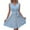 Blue, variant on Womens Summer Dresses, Casual Dresses for Women, Solid Color Casual Sleeveless Waist Defined Midi Dress