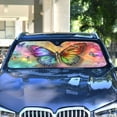 thumbnail image 4 of Rainbow Butterflies Car Windshield Sun Shade Foldable Car Front Window Visor Heat and UV Protection 57x31.5, 4 of 8