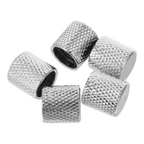 OUNONA Drafideep Silver Iron Guitar Control Knobs for Accurate Tone and Volume 5Pcs