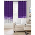 thumbnail image 2 of Purple Waves Blackout Curtains, Light Blocking Print Window Curtains, Ombre Abstract Art Gradient Modern Thermal Insulated Window Drapes for Living Room Kitchen Cafe 2 Panels, 104"W x 63"L, 2 of 9