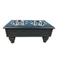 thumbnail image 3 of Iconic Pet Raised Wooden Pet Double Diner with Stainless Steel Bowls - Charcoal Gray - Large, 3 of 8