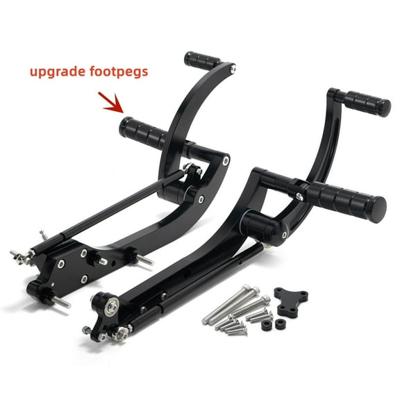 12" Forward Controls Foot Pegs Footpegs for Harley Davidson Street 500 750 XG500 XG750 2016-2020 Street Rod XG750A 2017-2020 2018 2019 CNC Billet Aluminum Anodized Black