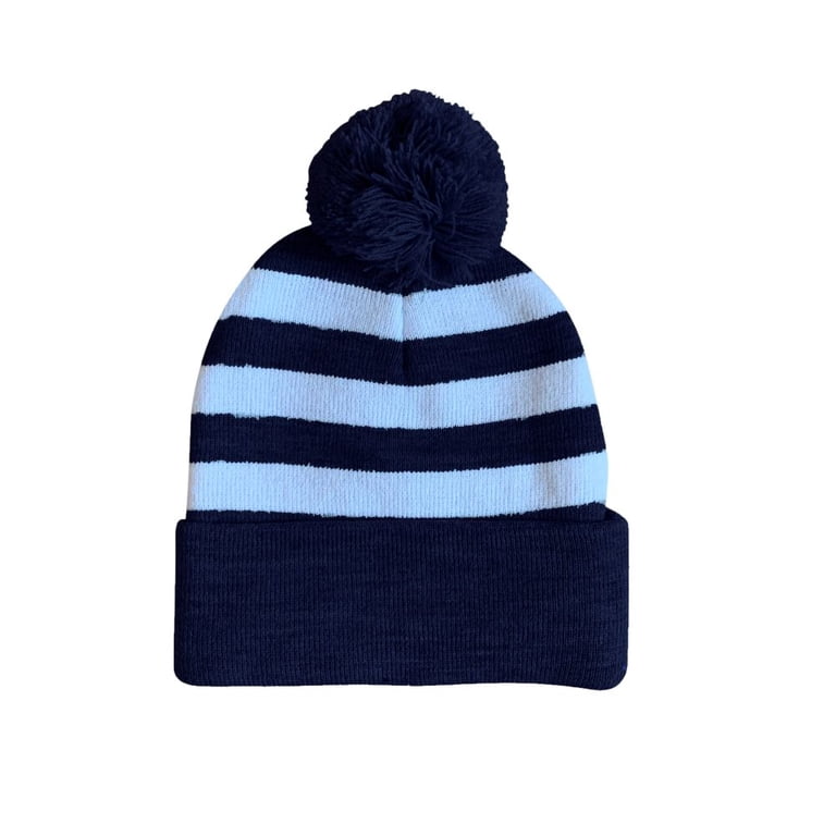 Knit Collegiate Rugby Striped Winter Scarf & Beanie Hat Set  display picture 1