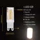 thumbnail image 1 of Minilámpara LED G9 AC 220V 3W, bombilla LED de cerámica SMD2835, foco de luz de araña de Ángulo de haz 360, reemplazo de luces halógenas, 1 of 4