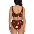 thumbnail image 3 of Wukai Fire Extinguisher Women's Bikini Set Two Piece,wimsuit High Waisted V Neck Twist Front Adjustable Spaghetti Straps Bathing Suit-, 3 of 7