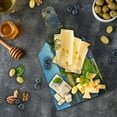 thumbnail image 5 of Outhouse Cutting Board, Old Rustic Wooden Cottage Barn Shed in a Farm Village Image, Decorative Tempered Glass Cutting and Serving Board, Wine Bottle Shape, Dark Grey Sky Blue, by Ambesonne, 5 of 5