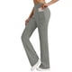 thumbnail image 2 of Amzcrzy Pantalones Yoga Mujer Color Liso - Cintura Elástica, Control Abdominal, Corte Acampanado, Leggings Elásticos Cómodos, Bolsillos S-2XL Gris, 2 of 7