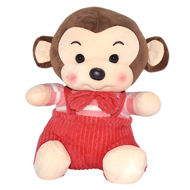 MUÑECO DE PELUCHE CHANGO OVEROL CON MOÑO