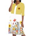 thumbnail image 1 of Conjunto de dos piezas de verano para mujer, cuello redondo, elegante, con tirantes, y cárdigan de media manga, conjunto de tops Wmkox8yi bvn832, 1 of 5