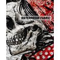 thumbnail image 5 of Pack of 2 Outdoor Pillow Covers, Mexico Skull With Roses Waterproof Square Throw Pillowcase Cushion Decorative Pillow Covers for Couch Patio Tent, 20x12 in, 5 of 6