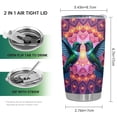 thumbnail image 2 of Taza de café Tumbler Oasisdream de 600 ml con estampado de colibríes, 2 of 6