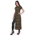 thumbnail image 2 of Moomaya Front Slit Tunic Dresses Women Short Sleeve Printed Kurti Summer Wear, 2 of 5