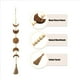 thumbnail image 2 of 2X Colgante de Pared con Fase Lunar de Madera, Guirnalda de Luna con Cuentas de Granja Boho con Decoración de Pared con Borlas, Marrón, 2 of 3