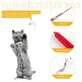 thumbnail image 1 of Gato Teaser Wands interactivo divertido caña de pescar Wand Stick juguete de entrenamiento (rojo) Ndcxsfigh Libre de BPA, 1 of 7