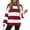 Red, variant on Women Oversized Color Block Long Sleeve Pullover Sweater Coffee M