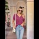 thumbnail image 5 of Blusas de Verano para Mujer, Camisas de Corta, Conjuntos Casuales de Negocios, Ropa de Moda para Vacaciones en la Playa 2025, Color Vino Tinto S, 5 of 6
