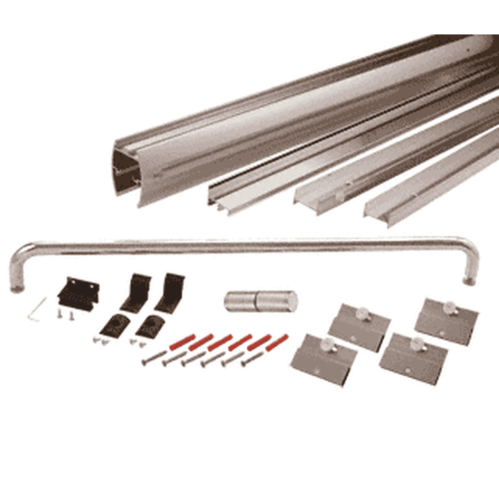 CRL DK146060BN Brushed Nickel 60" x 60" Cottage DK Series Sliding