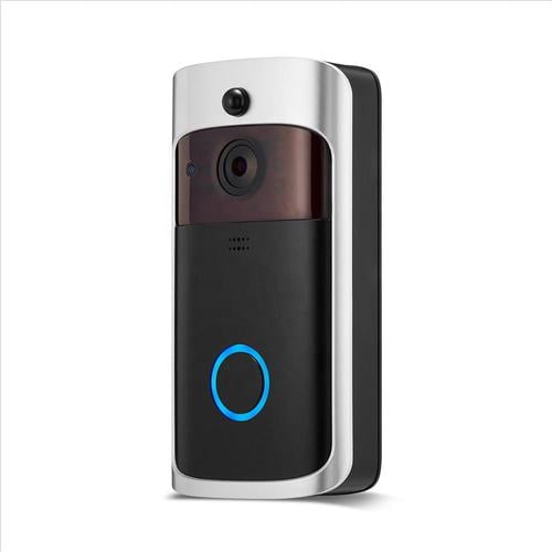 WiFi Smart Video Doorbell 720P HD Sans Fil à Distance de Sécurité à la Maison Doorbell avec Bidirectionnel Parler, Objectif Super Grand-Angle de 166 °