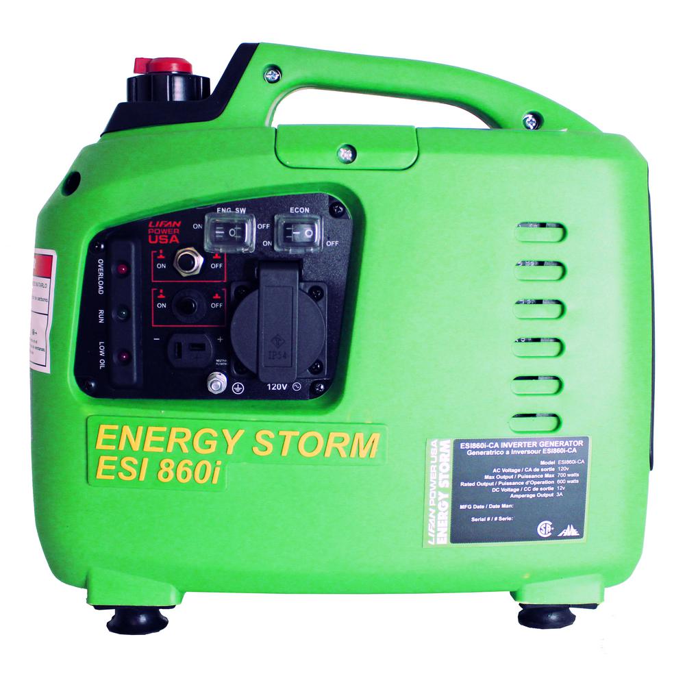 Lifan Energy Storm ESI 860i-CA Digital Inverter Generator, 40cc OHV 4-Stroke - Recoil Start with TDI Ignition, 700 watt Surge Power - 600 Watt Continuous - image 4 of 4