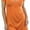 Orange, variant on ToBeInStyle Women's Long Scoop Neck Tunic Dress with Cap Sleeves