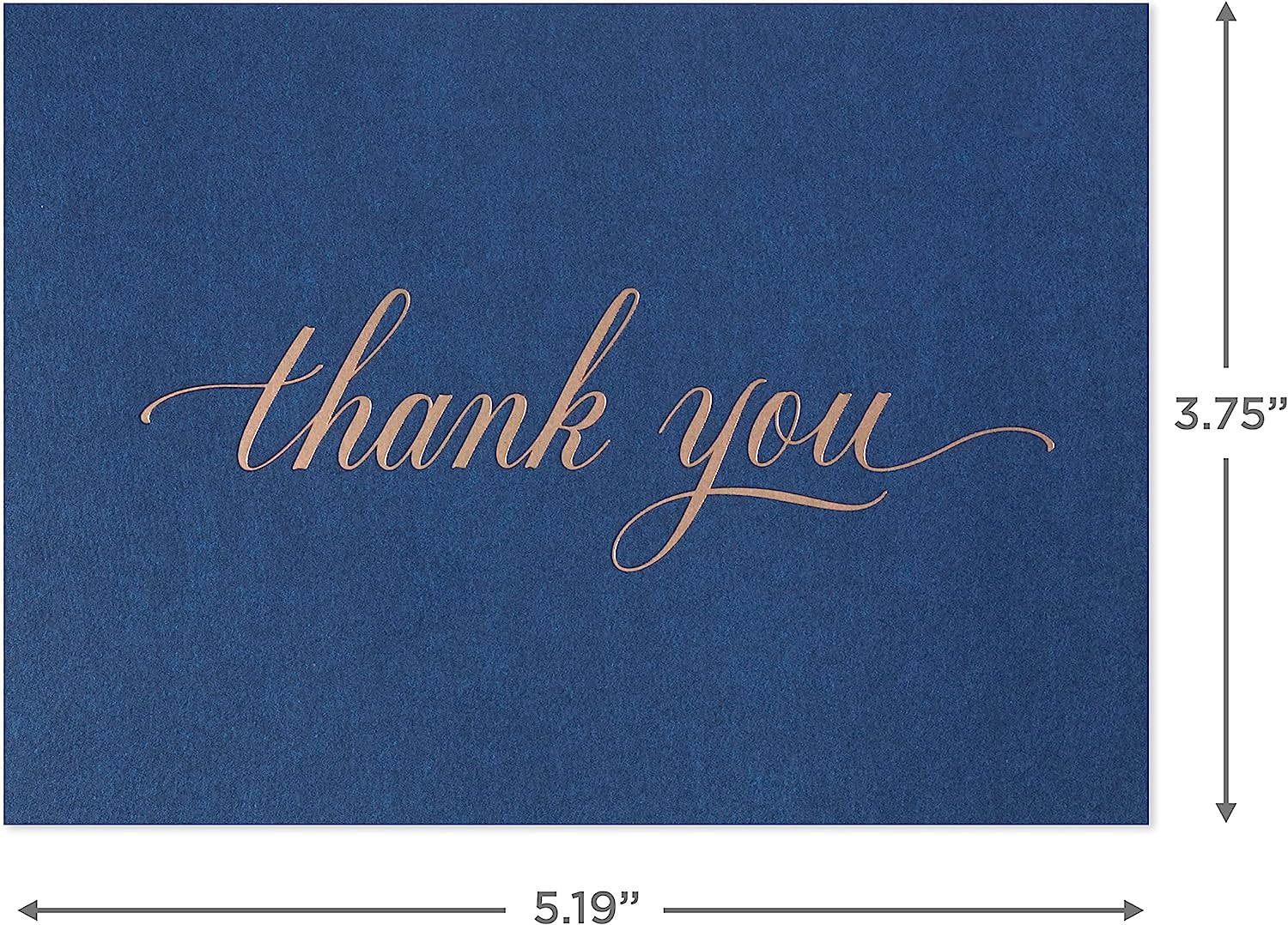 Pack of Thank You Cards, Elegant Silver Foil (40 Notes with Envelopes)