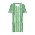thumbnail image 5 of Vestido Corto de Verano Moda Grande Impresión de Manga Corta Cuello en V Bolsillo Mini Vestido para Casual Y Diario, 5 of 5