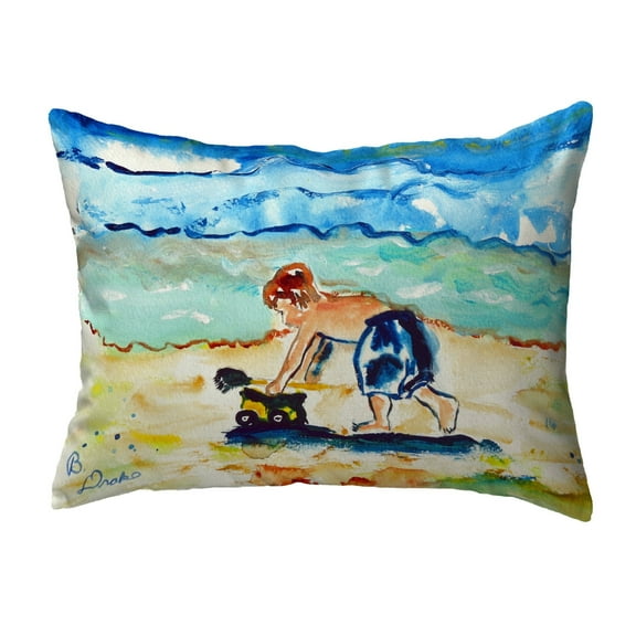 Betsy Drake KS832 11 x 14 in. Boy & Toy Small No-Cord Pillow
