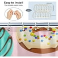 thumbnail image 4 of Cartoon Donuts Food Shower Curtain for Bathroom Shower Curtain Set with 12 Hooks Waterproof Fabric Bath Curtain for Bathtub Restroom Decor, 72 X 72 in, 4 of 6