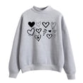 thumbnail image 1 of WEAIXIMIUNG Robes Sweat-Shirt pour Femmes 2024 Sweat-Shirt pour Femmes Saint-Valentin pour Haut à Motifs Sweat-Shirt à Manches Longues Blouse Décontractée Pull-Over, 1 of 3