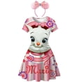 thumbnail image 1 of Vestido de verano con estampado de gato Marie de dibujos animados de Disney para niñas, Vestidos de princesa de manga corta, fiesta de cumpleaños, disfraz informal para niños, Vestidos 4T (Tag120) Gao Jinjia LED, 1 of 2