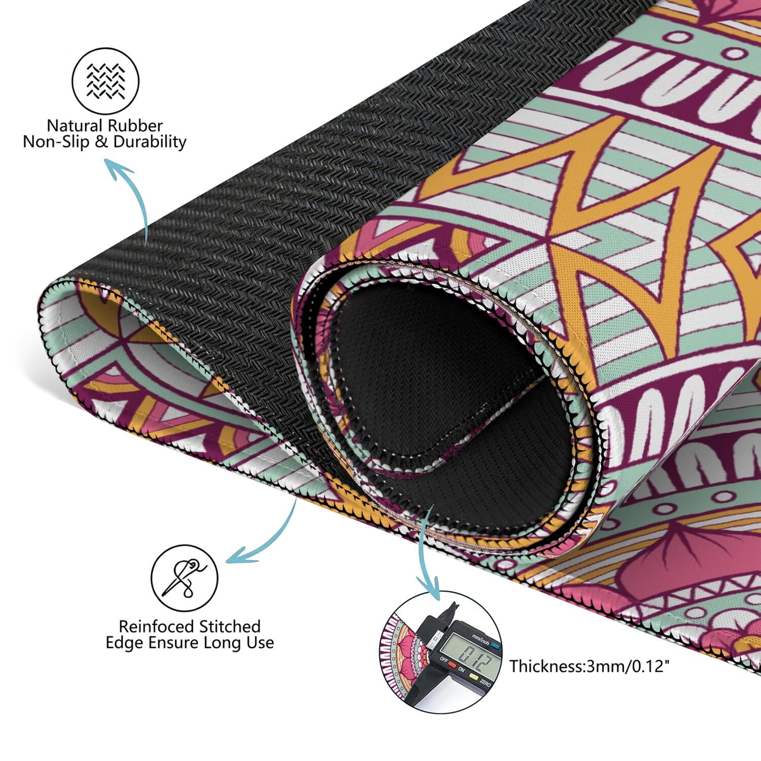 Pink Mahjong Mat for Table, 31.5*31.5in Anti Slip American Mahjong Table Cloth, Noise Reduction, Neoprene Mah jongg Mat with Carrying Bag & 3 Dices, Mahjong Accessories Gift, Board Tile Games Mats